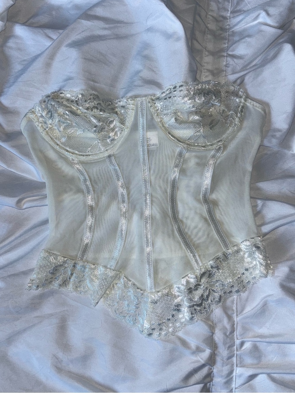 White lace corset